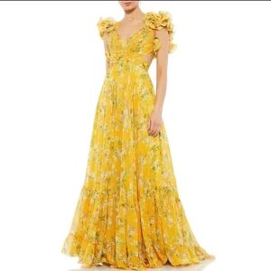 Floral Yellow Maxi Dress